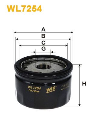 WIX FILTERS alyvos filtras WL7254